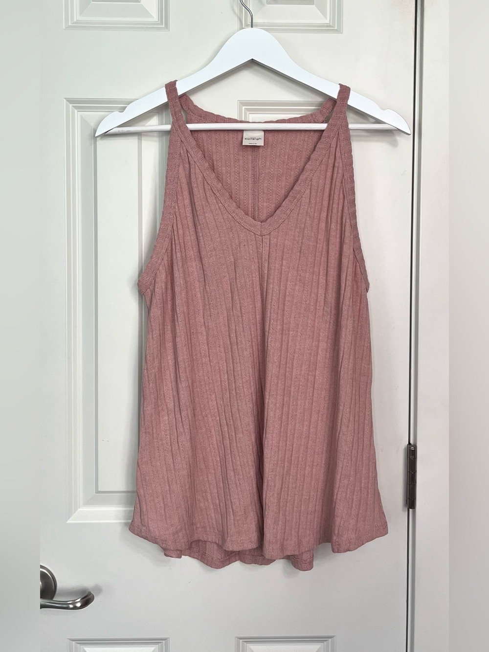 Kaileigh Ribbed V-Neck Tank Top NWOT